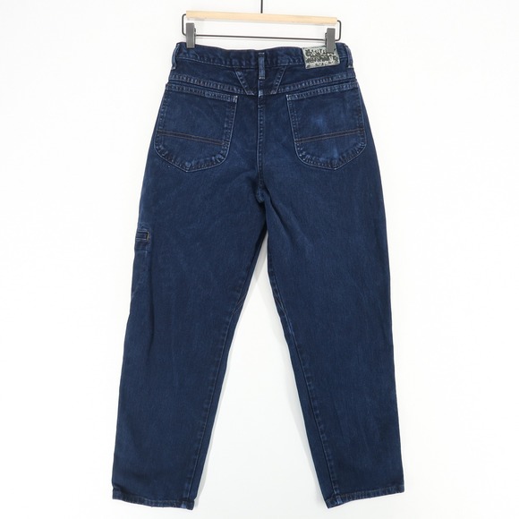 Vintage Girbaud Brand X Jeans Youth 18 (28x28) Dark Blue High Waist Tapered - Picture 2 of 16